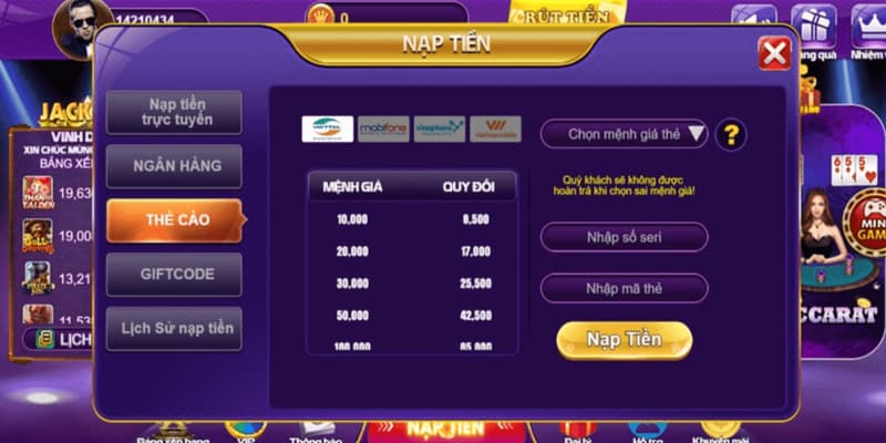 nạp tiền Sam86 Quy trình nạp tiền Sam86 chi tiết